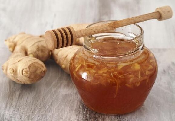 天然蜂蜜与姜根混合可提高功效